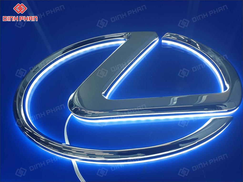 logo thương hiệu lexus xi mạ crom