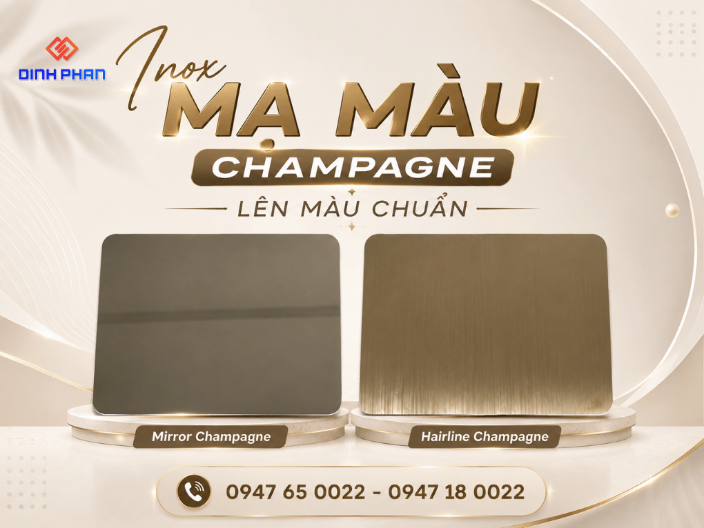 inox ma mau champagne len mau chuan